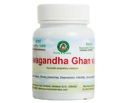 Ashwagandha extract Adarsh Ayurvedic, 20 grams ~ 50 tablets