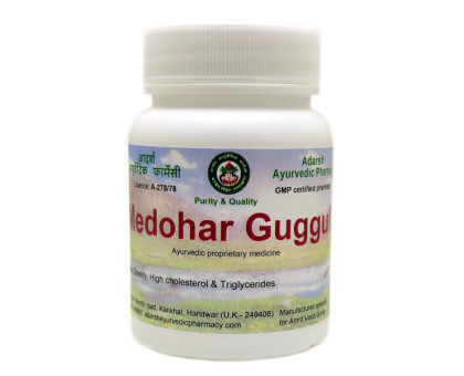 Medohar Guggul Adarsh Ayurvedic, 40 grams ~ 100 tablets