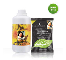 Combo — Shampoo Arnica Plus + Colour Hair Natural Colourveda (Blackish Brown), 500 ml + 100 grams