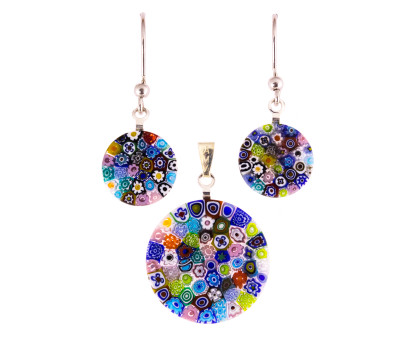 Pendant plus earrings Murano